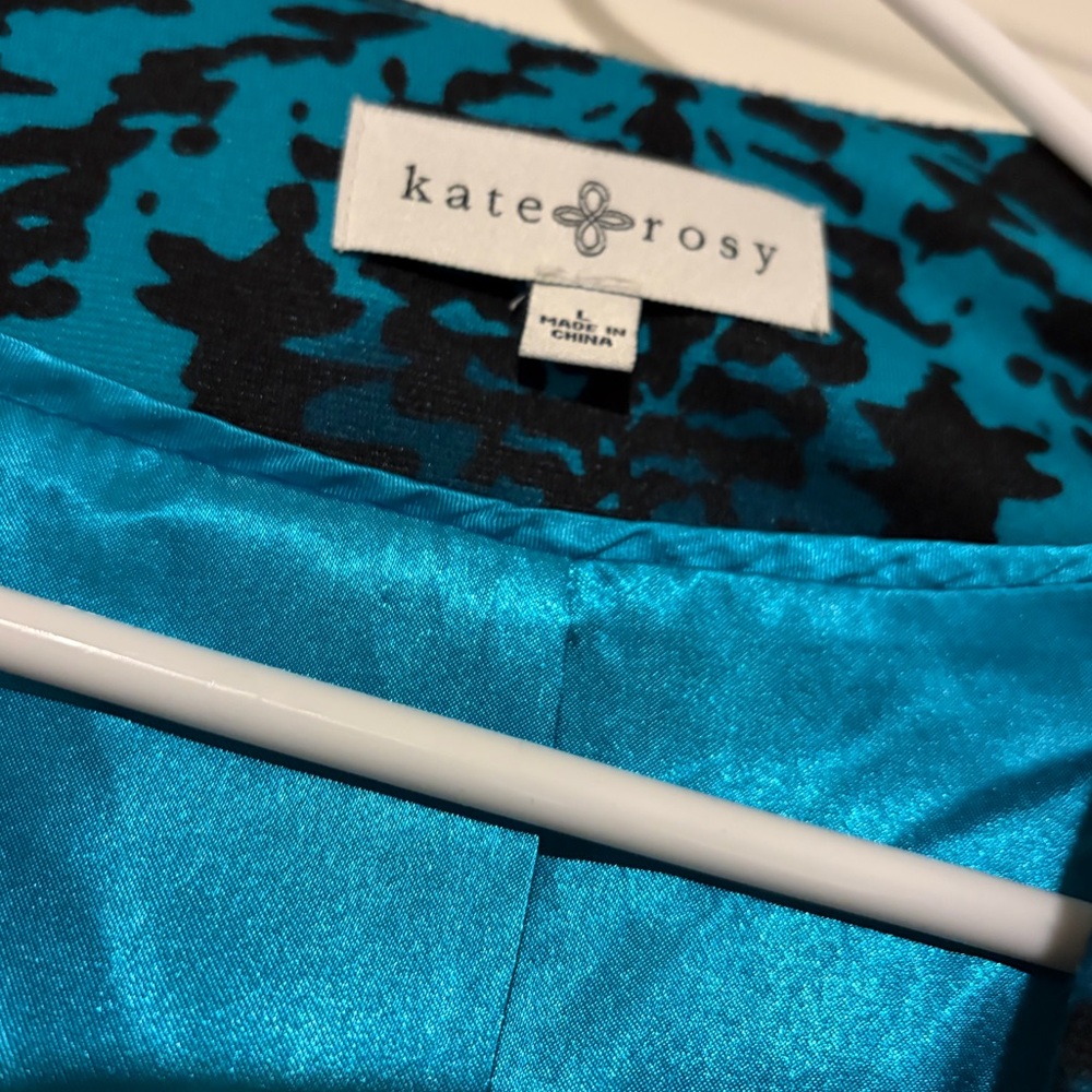 Kate and Rosy Blue Patterned Women's Blazer - Picture 6 of 7